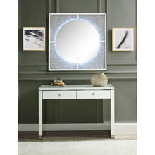 Noralie - Accent Mirror With LED - Mirrored, Faux Diamonds