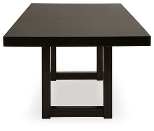 Neymorton - Dark Grayish Brown - Rectangular Dining Room Butterfly Extension Table