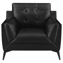 Moira - Upholstered Wedge Arm Tufted Accent Chair - Black