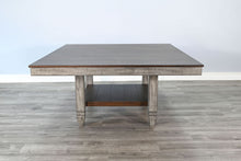 Wendy - Square Dining Table With Storage Shelf - Tobacco Leaf / Alpine Gray
