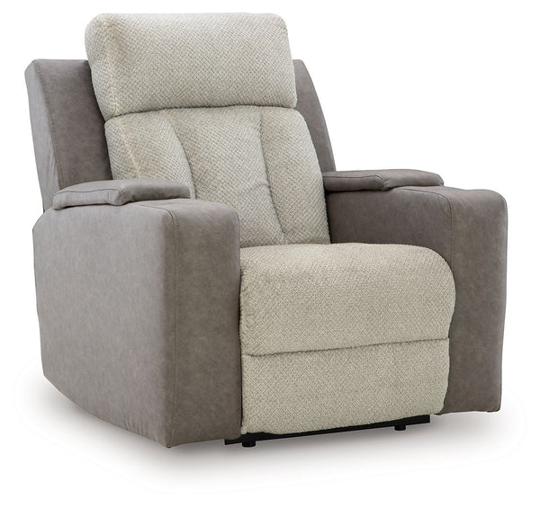 WhipLash Power Recliner With Adj Headrest Sisal