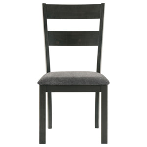 Jakob - Ladder Back Wood Dining Side Chair (Set of 2) - Black