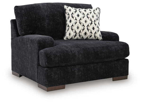 Whitmore Manor Chair And A Half Black Pearl