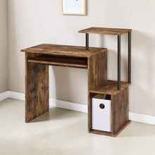Lyphre - Computer Desk - Weathered Oak / Black