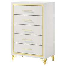 Lucia - 5-Drawer Bedroom Chest - White