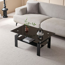 Tempered Glass Table With Storage