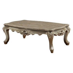 Ranita - Coffee Table - Marble Top & Champagne