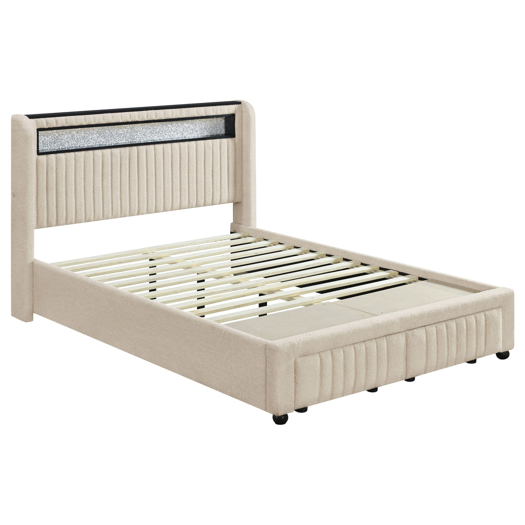 Madison - Upholstered LED Storage Platform Bed