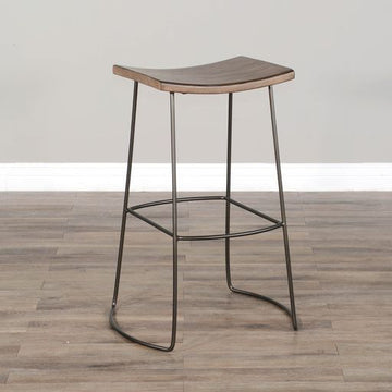 Doe Valley - 30" Stool With Wood Seat (Set of 2) - Buckskin / Black