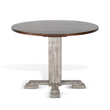 Homestead Hills - Drop Leaf Round Table - Tobacco Leaf / Alpine Gray