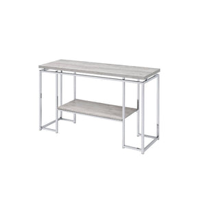 Chafik - Accent Table - Natural Oak & Chrome