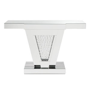 Nysa - 32"H Console Table - Mirrored & Faux Crystals