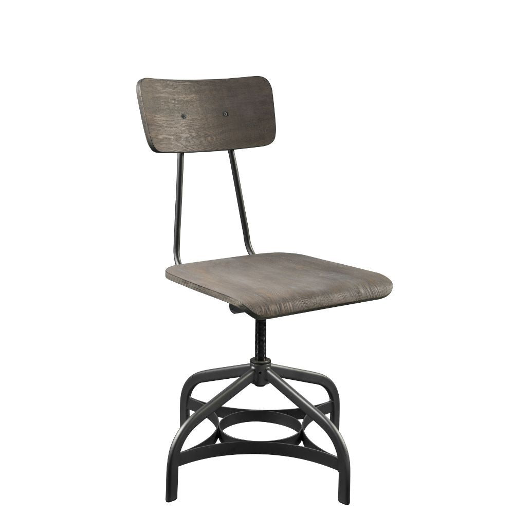 Jonquil - Side Chair With Swivel (Set of 2) - Gray Oak & Sandy Gray