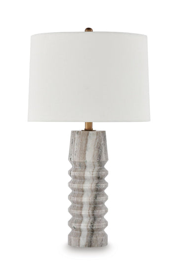Desmont - Marble Table Lamp - White / Beige / Gray