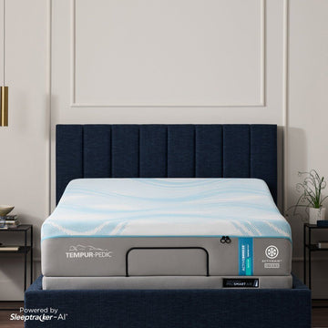 Tempur-Breeze - Tempur-ActiveBreeze Medium Hybrid Mattress With Ergo ProSmart Air Base