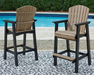 Fairen Trail - Black / Driftwood - Tall Barstool (Set of 2)