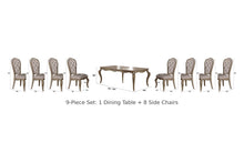 Chelmsford 9-piece dining set: 1 table + 8 side chairs