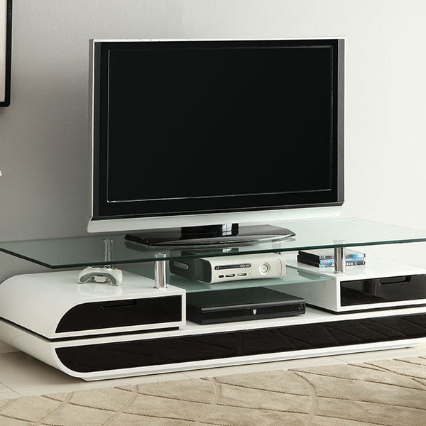 Evos 63" TV Console – Black / White