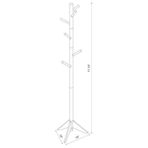 Devlin - 6 Hook Freestanding Wood Coat Rack Hat Hanger