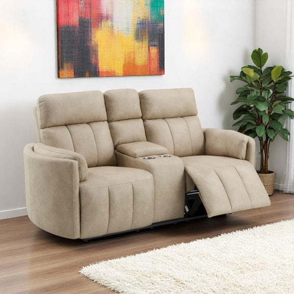 Elison Motion Loveseat With Console & Storage