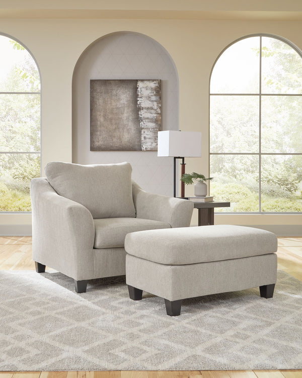 Willarae 2 Pc. Chair And A Half, Ottoman Taupe