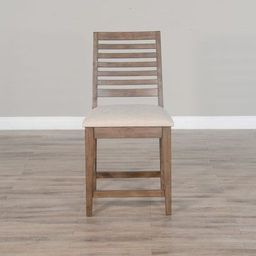 Doe Valley - 24" Counter Height Barstool With Cushion Seat (Set of 2) - Beige / Buckskin