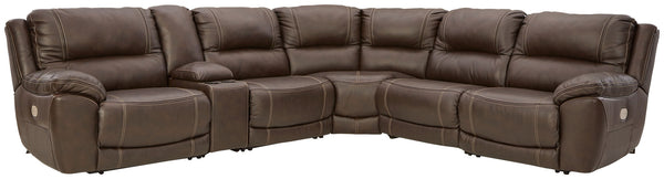 Dunleith Power Sectional 6 Pc Chocolate