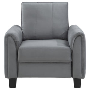 Davis - Upholstered Rolled Arm Accent Chair - Gray