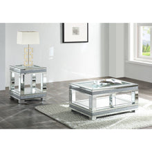 Noralie - Coffee Table With Open Compartment - Mirrored & Faux Diamonds