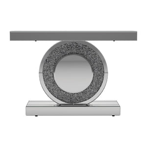 Bergenia - Rectangular Console Table - Silver