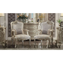 Picardy - Chair With Pillow (Right Facing Leaf) - Fabric & Antique Pearl