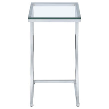 Cayden - Rectangular Glass Top Sofa Side Table - Chrome
