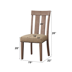 Nathaniel - Side Chair (Set of 2) - Fabric & Maple