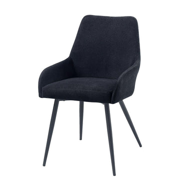 Zudora - Side Chair (Set of 2) - Black Linen