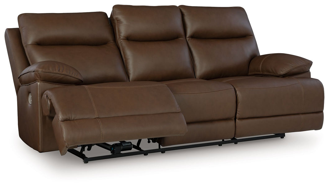 Vonryan - Tobacco - Power Reclining Sofa With Adj Headrest