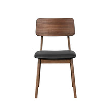 Thea - Wood Back Side Chair With Black Seat (Set of 2) - Walnut