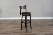 Scottsdale - 30" Swivel Barstool With Cushion Seat & Back (Set of 2) - Dark Brown / Black