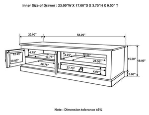 Zabel - 2-Door TV Console - Natural