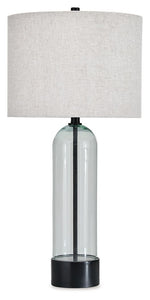 Kerrbrook - Clear / Black - Glass Table Lamp