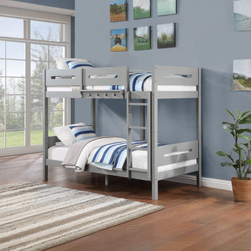 Edah - Twin Over Twin Bunk Bed - Gray