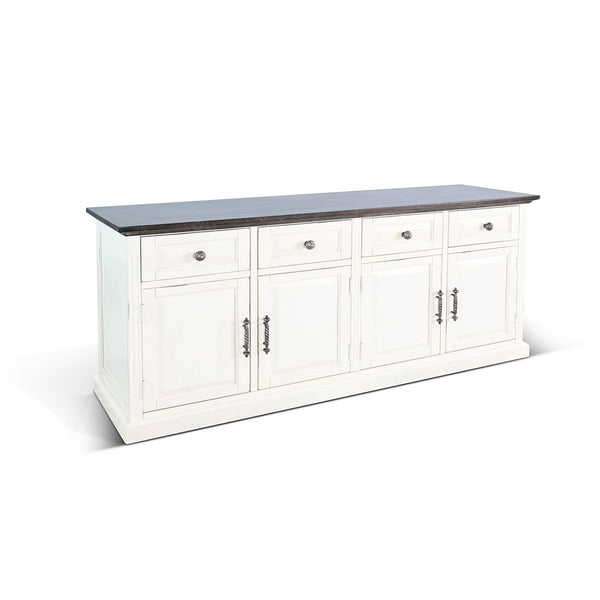 Carriage House Credenza Cottage White / Europen Dark