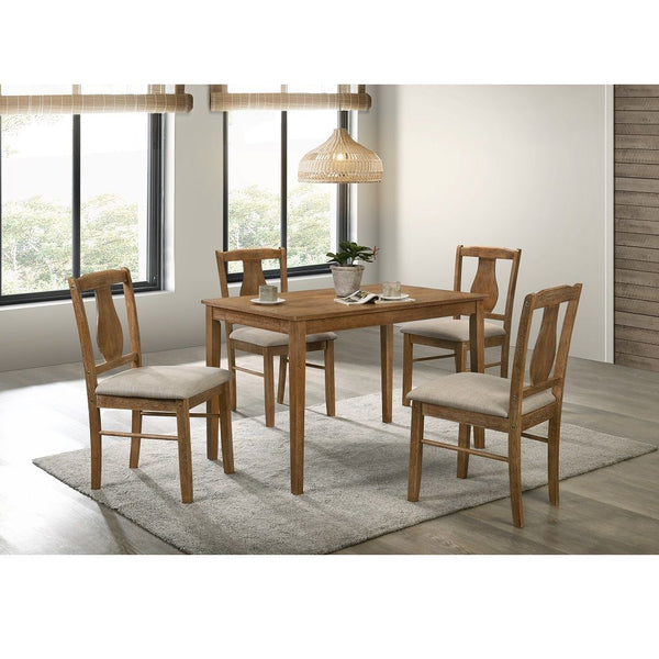 Kayee 5 Piece Dining Set Weathered Oak