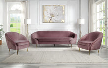 Abey - Sofa - Pink Velvet