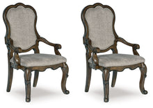 Maylee - Dining Upholstered Arm Chair (Set of 2) - Dark Brown