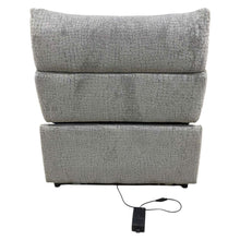 Fullar - Modular Power Motion Armless Recliner - Light Gary Chenille