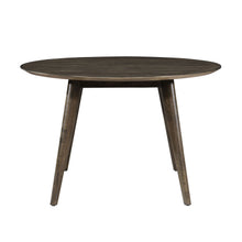 Rex - 48" Round Dining Table & 4 Open Back Chairs - Dark Brown