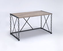 Jodie - Console Table (Same 92248) - Rustic Oak & Antique Black