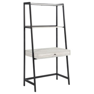 Pinckard - 3 Piece Ladder Desk And Bookcase Set - Gray Stone