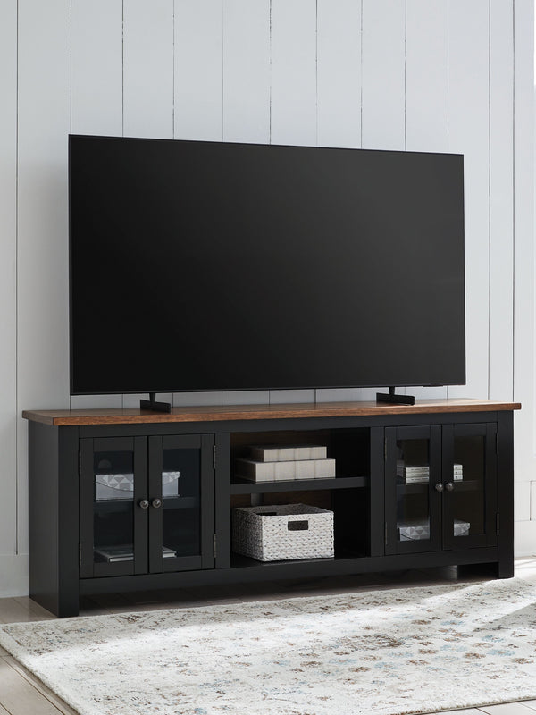 Wildenauer XL TV Stand With Fireplace Option Brown / Black