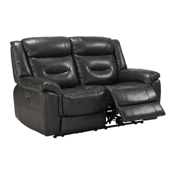 Imogen - Power Motion Loveseat With USB - Gray Leather-Aire